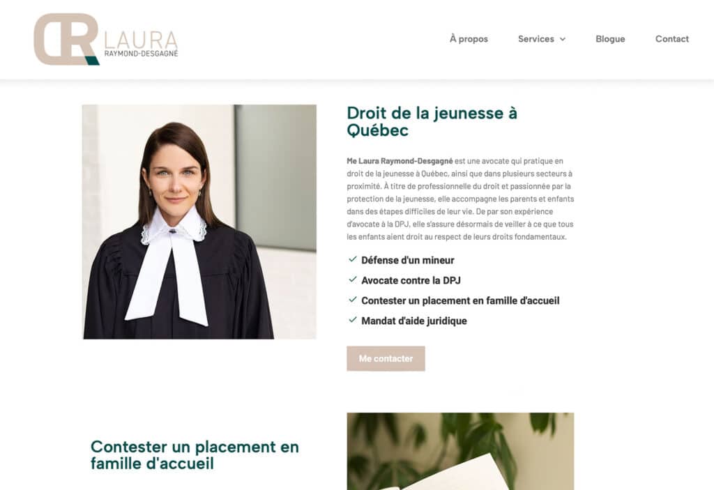 Création site Web Québec avocat